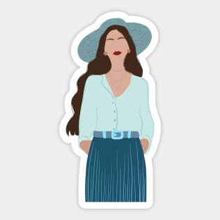 Woman at the beach 6 Sticker